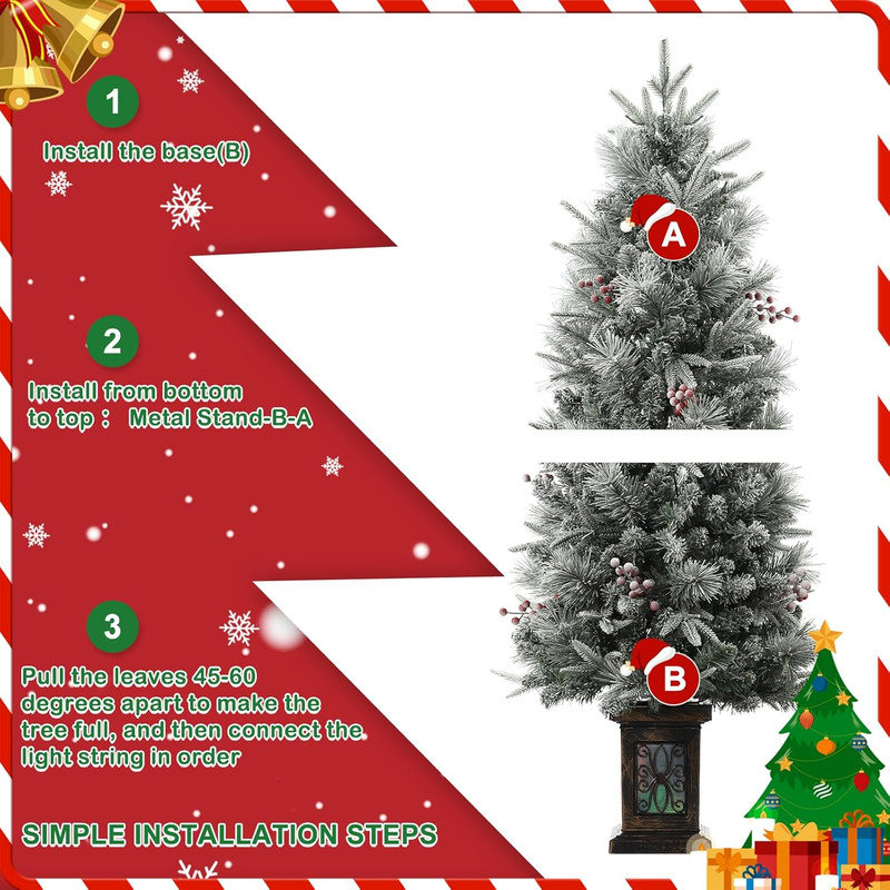 54' H Lighted Artificial Christmas Tree