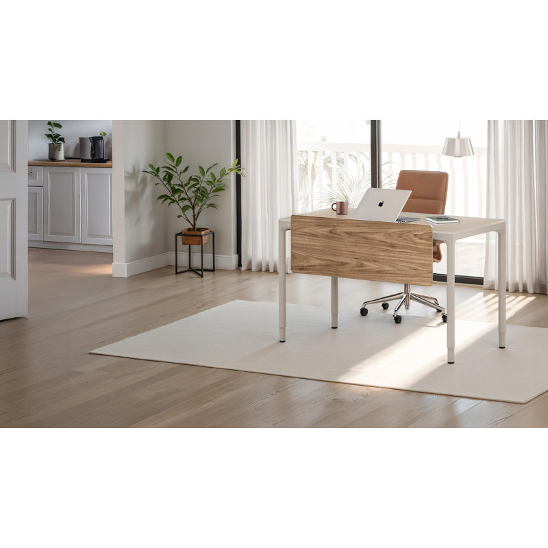 Luma Office - Adjustable Back Panel - Small - Natural Walnut, 14" H x 38.5" W x 3.5" D