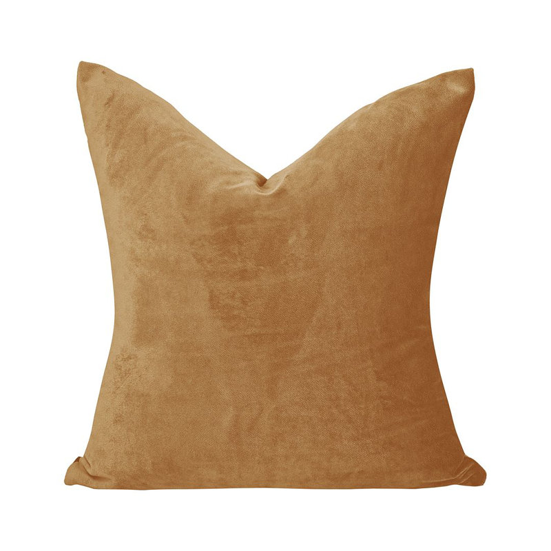 Matte Velvet Cushion Cover - 1 Pc, 46cm x 46cm, Merigold Honey