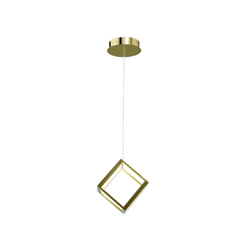 Luminaire suspendu carré Eburnean, Or