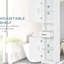 Grande armoire à linge de salle de bain - mince avec tablette ouverte, tiroir, portes encastrées et tablettes réglables, blanc