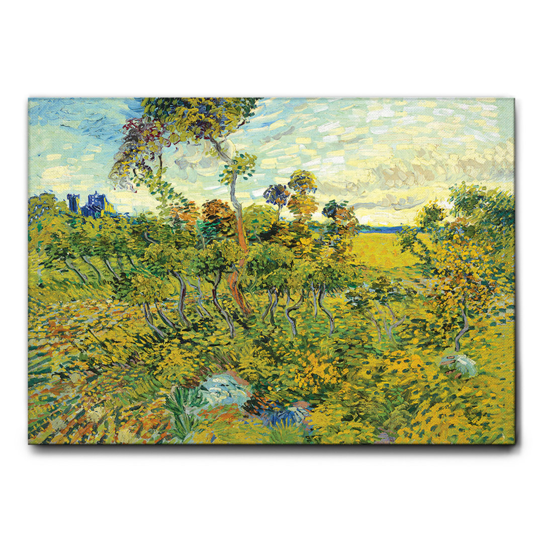 Leinwandgemälde Sonnenuntergang am Montmajour von Vincent Van Gogh