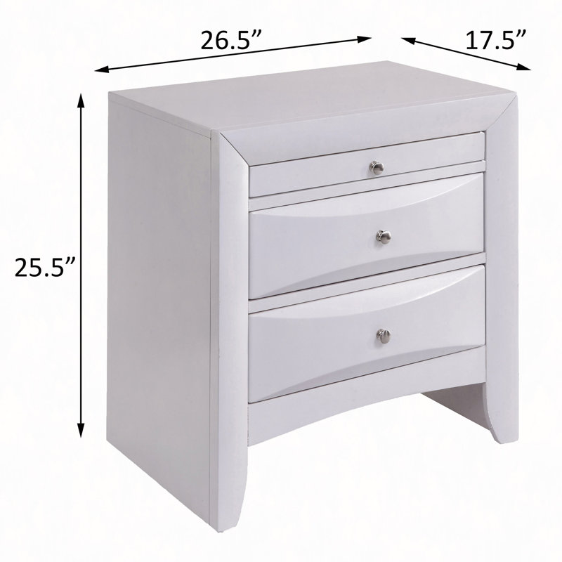 Table de chevet - 2 tiroirs en queue d'aronde spacieux, sans assemblage, plateau supérieur et design durable - élégant et fonctionnel