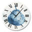 Horloge murale abstraite en métal Cool Blue Minimal Pear Fruit-441313549
