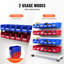 12 bacs de rangement empilables bleus / rouges, 9,65 x 4,33 4,53 po, pour le garde-manger et l'organisation de la chambre