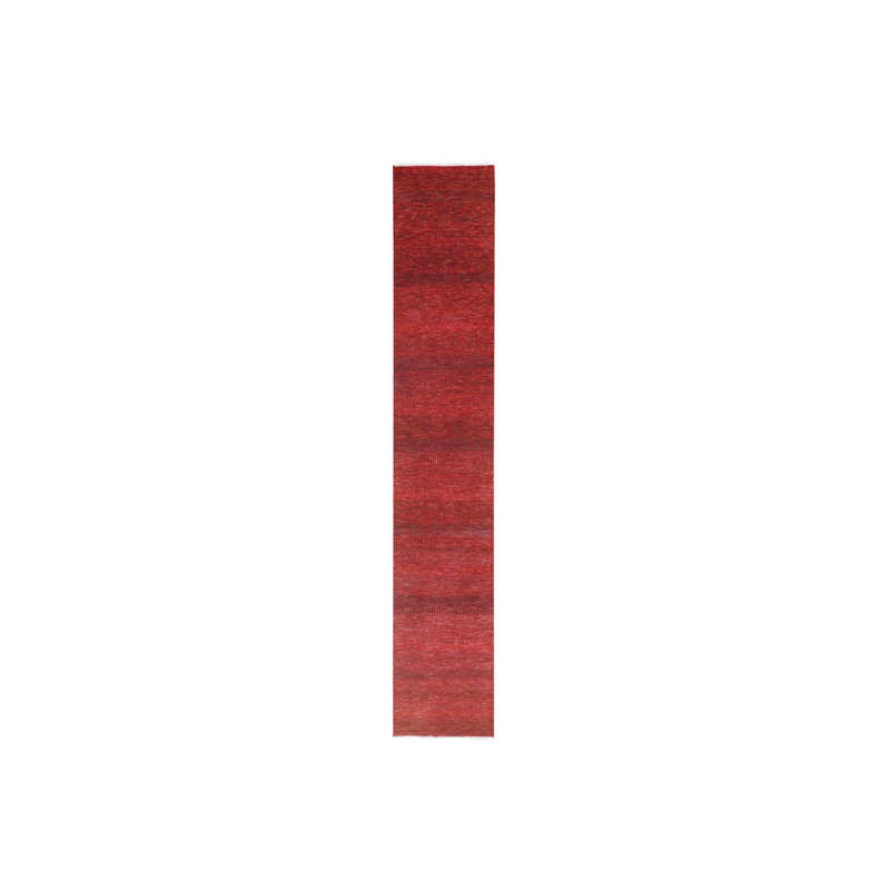 Tapis de couloir en laine et en soie noué à la main 2 pi 5 po x 14 pi C18E2EC1D4D44790AE24B5CE4778A3FE