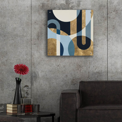  'Earthly Shapes 1' by Max Maxx Acrylic Glass Wall Art, 24" x 24"