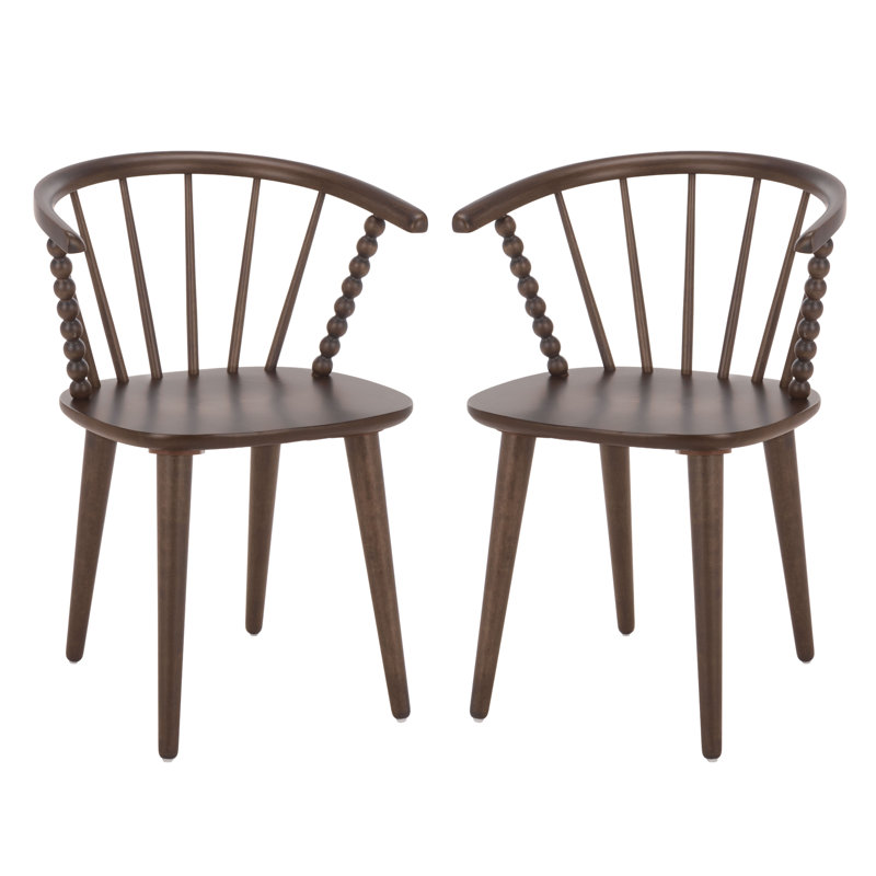 Paras Curved Back Dining Chair, Dark Walnut