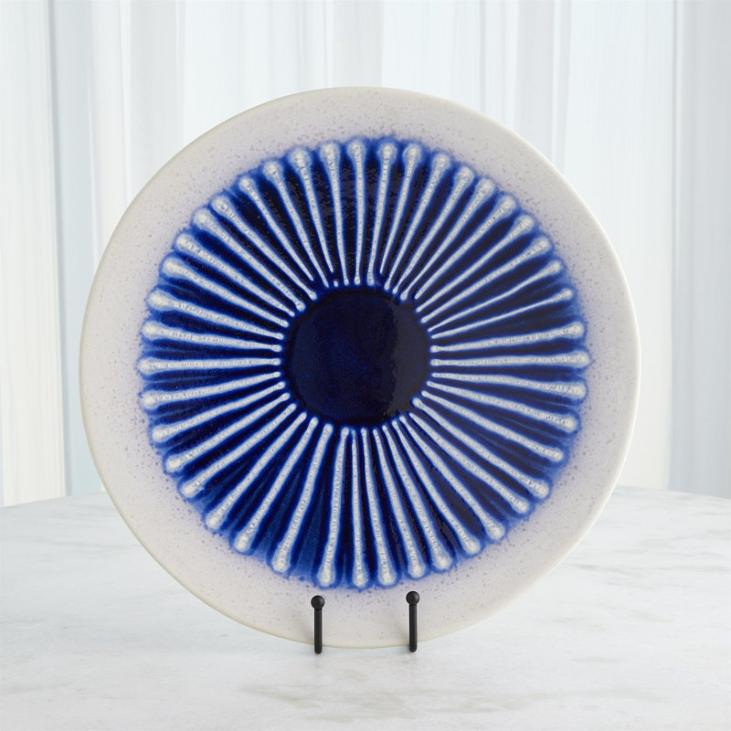 Striped Plate-Cobalt