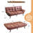 3-in-1 Convertible Futon Sofa Bed, Dual Armrest Styles, Heavy-Duty Compact Loveseat-1324285054