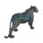 Cole And Grey Resin Standing Leopard Sculpture With Rainbow Shimmer Finish