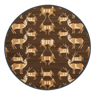 Washable Dorcas Gazelle Wildlife Area Rug