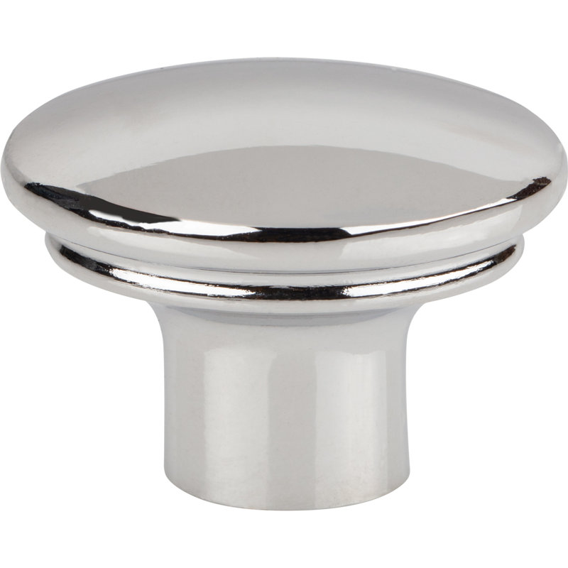 Julian 1 3/8" Length Oval Knob, 1 3/8" Length, Polished Chrome