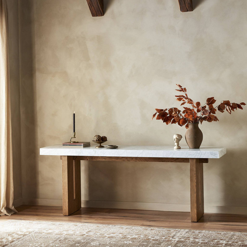 Ingham Console Table-White Carrara Marble