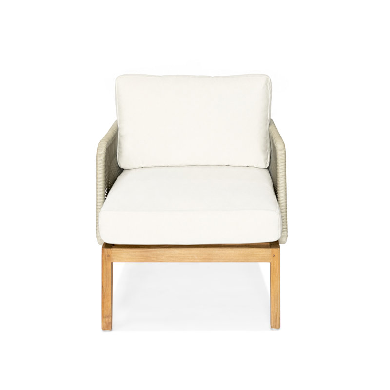 Amadora Outdoor Teak Lounge Chair, Natural