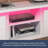 66" TV Stand for TVs Up to 75", Entertainment Center with Music Sync LED Lights, Media Console Table Storage Cabinet-202101784