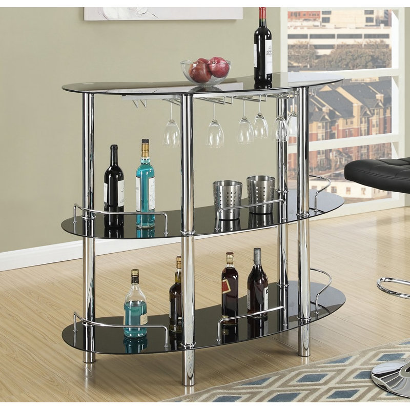 50'' Mini Bar, Black