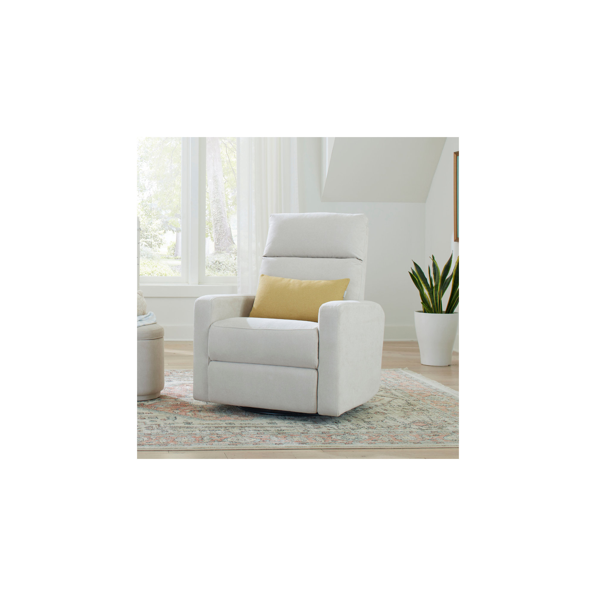 Nurture& The Glider Plus - Premium Nursery Power Recliner | Adjustable Head and Lumbar Support, Ivory