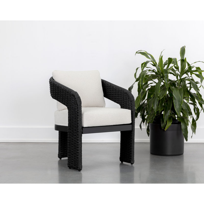 Outdoor Dining Armchair, Black