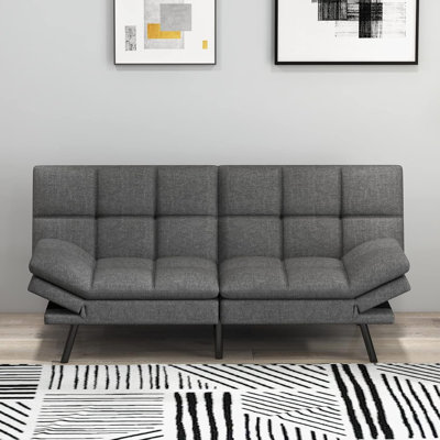71 Upholstered Futon Sofa Bed, Futon Couch,Convertible Futon Sofa Bed,Memory Foam Sleeper Sofa,Adjustable Modern Loveseat,Futon Sets, Sofa Bed for Compact Living Room,Apartment