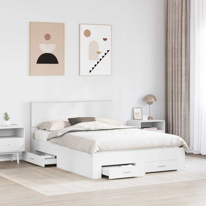 Bed, White, European Kingsize (160 x 200 cm)