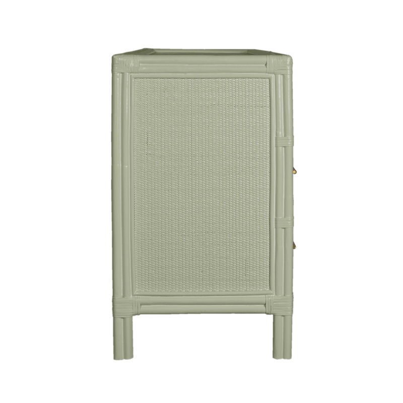 Commode double 8 tiroirs Aruba, Vert céleri