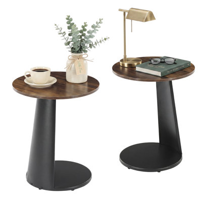 Round C-Shaped End Table,Sofa Side Table