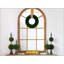 Grand miroir décoratif arqué 34 x 54,3 po avec cadre brun