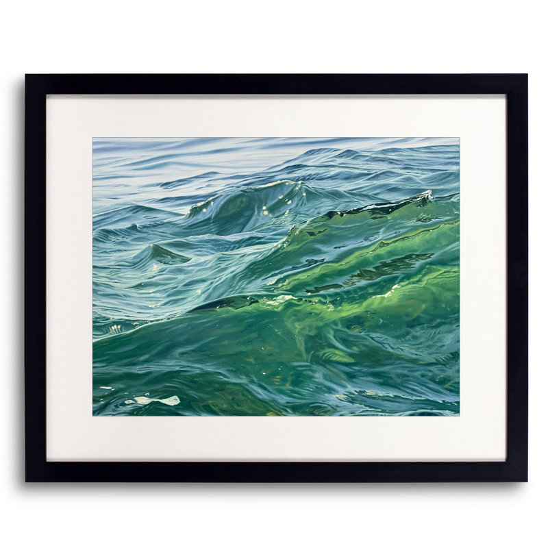 Shine Print by Debbie Daniels, 25.2" H x 31.2" W x 0.88" D, White, Black Single Picture Framed Paper
