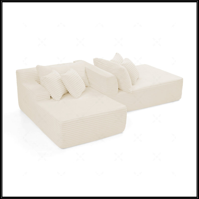 Méridienne à deux places, Beige
