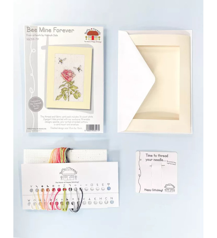 Bee Mine Forever -Thread Pack XGC59-TP Counted Cross Stitch Kit