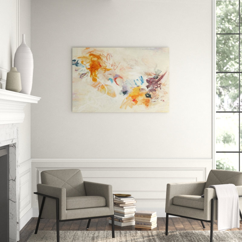 Playful Momentum Print by Jean Kenna, Image Brush Gel, 36" H x 54" W x 1.5" D