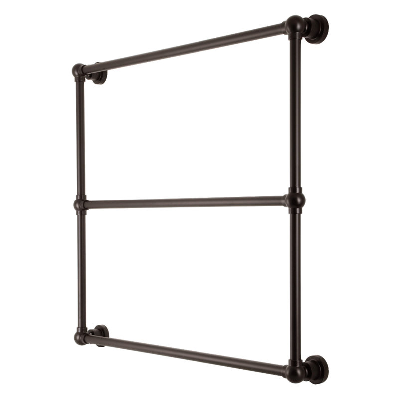 Porte-serviettes mural en laiton 36 po x 32 po Kingston, Bronze huilé