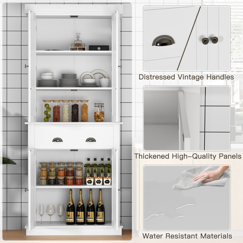 72.8" Kitchen Pantry Cabinet