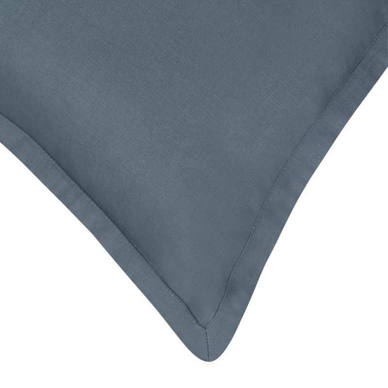 Taie décorative 100% coton, Bleu Clayton
