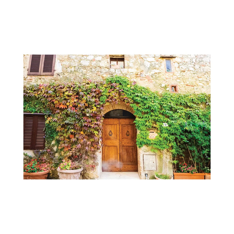 Typical House In Tuscan Medieval Village Of Monteriggioni by Terry Eggers - No Frame Gallery-Wrapped Canvas Giclée on Canvas