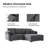 Brandee 104"W 2 - Piece Reversible Corduroy Sectional Sofa Chaise with Storage-96600087