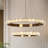 2-Light 25.6" W LED Glam Gold Dimmable Ring Crystal Chandelier 