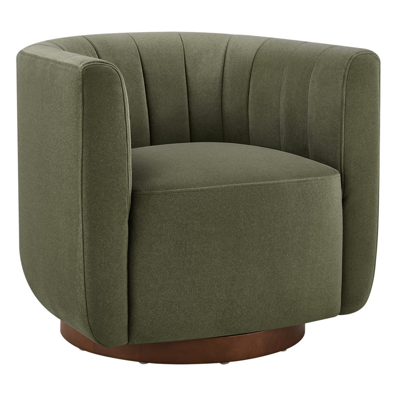 Upholstered Swivel Armchair(Set Of 2), Vesper Forest