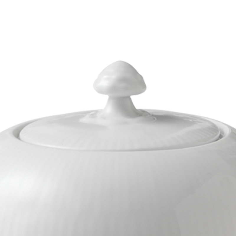 Royal Copenhagen White Fluted 33.8 oz. Porcelain Teapot