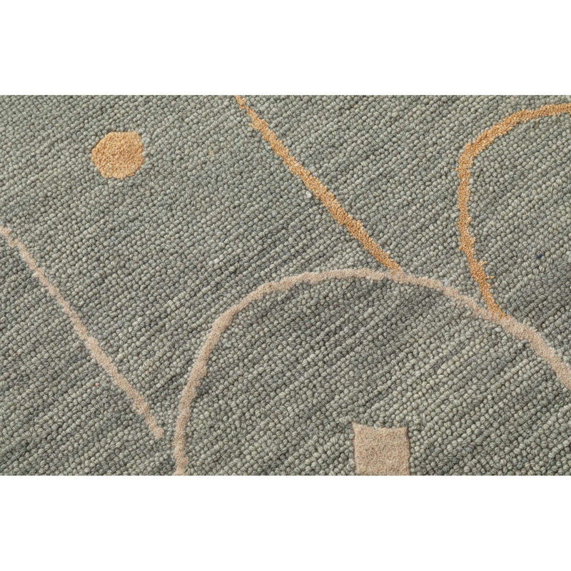 Tapis en laine touffeté à la main Loryanna, Rectangle 6 po x 9 po 