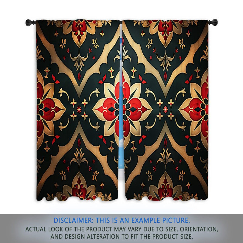 Paire de rideaux obscurcissant en polyester Elimelec, L 40 po x L 61 po