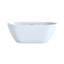 Baignoire autoportante en acrylique de 55 po, baignoire autoportante contemporaine ovale à immersion profonde avec bonde escamotable et trop-plein intégré, couvercle de bonde à finition chromée, blanc brillant GF-26A09-55