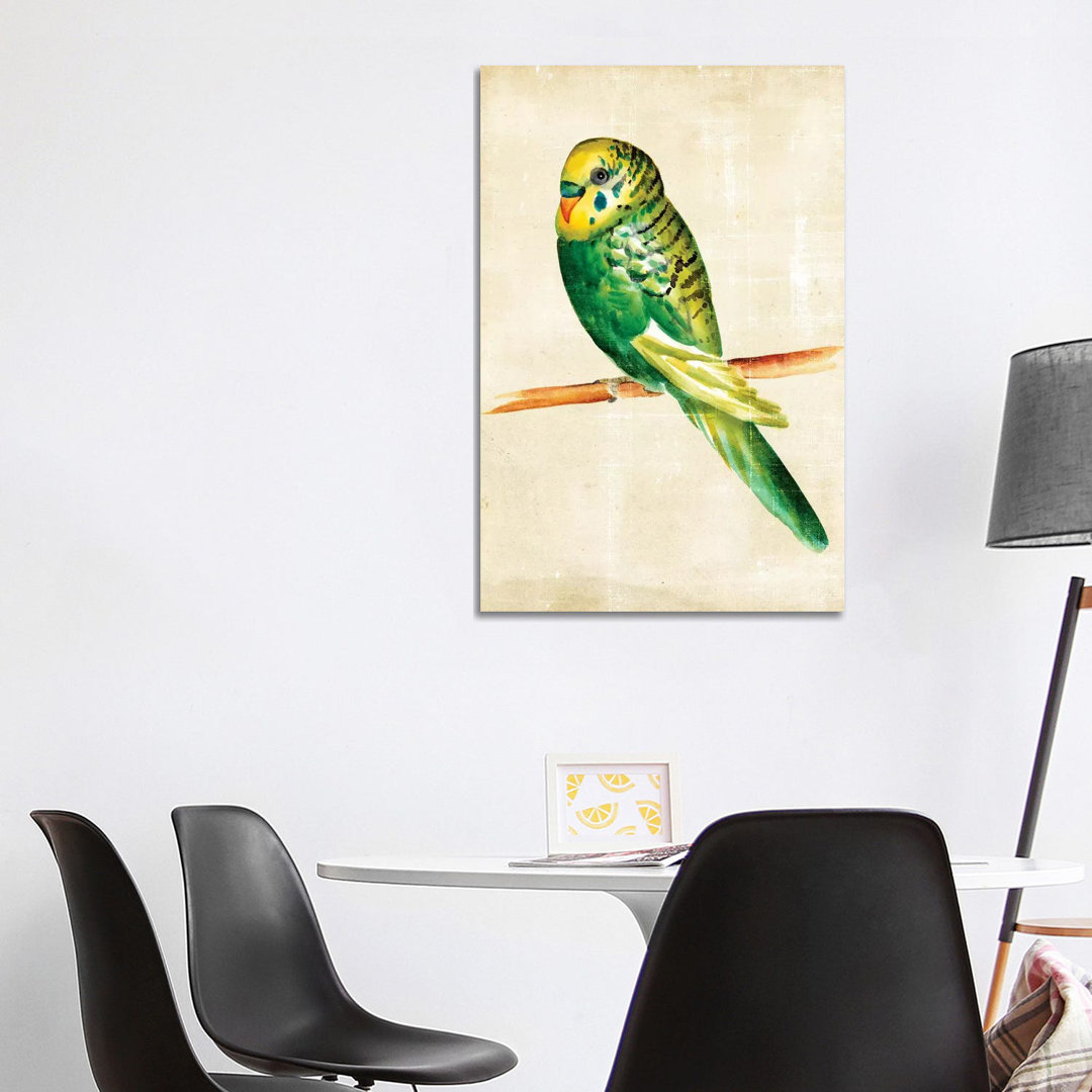 Fanciful Birds III von Chariklia Zarris - Galerie-umwickelte Leinwand Giclée