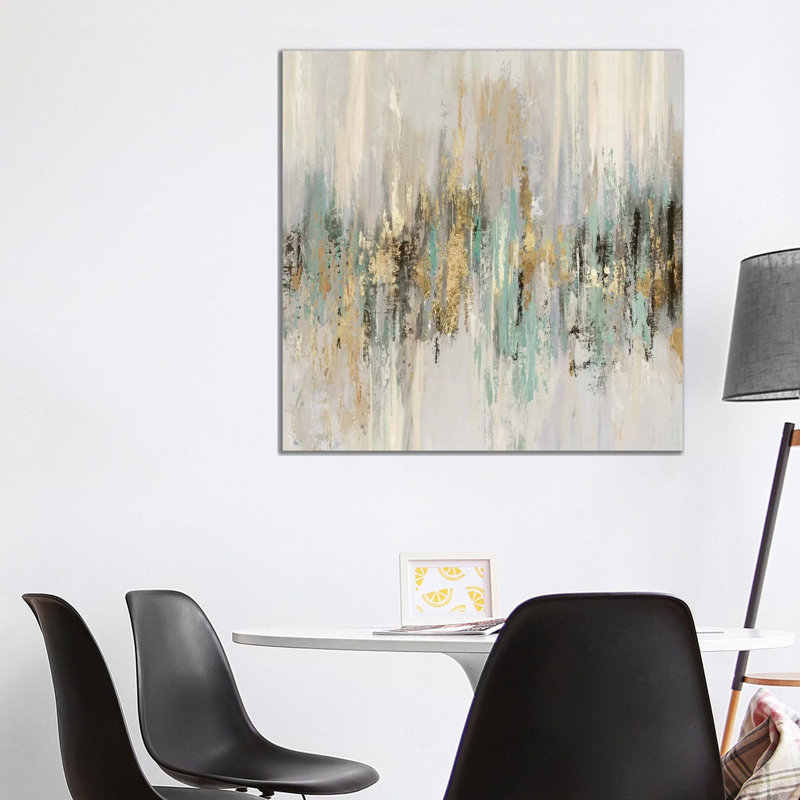 Dripping Gold II by Tom Reeves - Wrapped Canvas Giclee Art Print, 93.98cm H x 93.98cm W x 3.81cm D