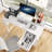 47.3"Office Desk With Power Outlet,3 Drawers,Side Pocket, Study Desk Easy To Assemble,Frame Stability Reversible For Home Desk, Company Computer Desk, Game Table,Vanity Table, White-902684385