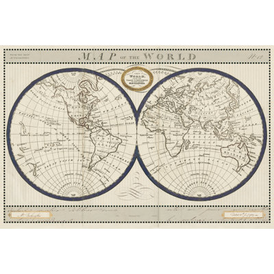 Carte du monde avec l'indigo Torkington