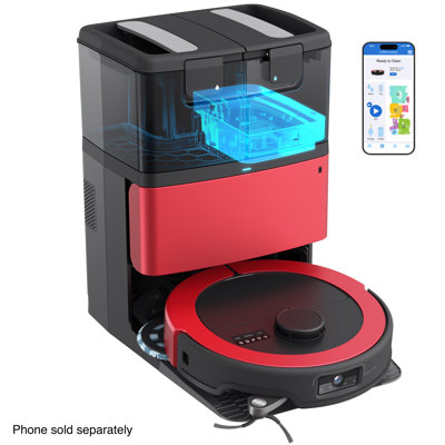 Maxim All-in-one Robotic Vacuum And Mop, With 22,000 Pa Suction, Odour Filtering Auto-wash & Auto-empty Dock, In Imperial Red