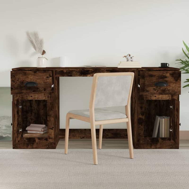 Eatontown Computer Desk, Smoked Oak