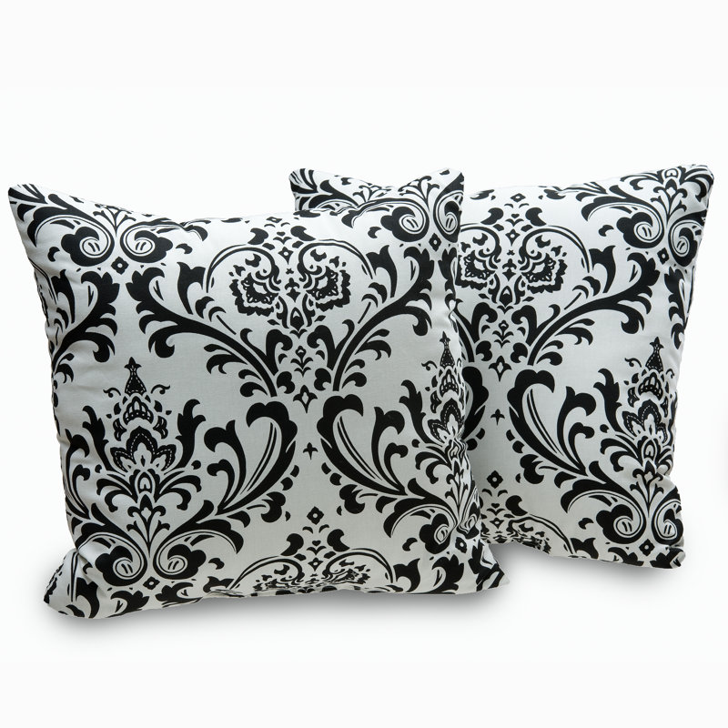 Arbor Damask Cotton Throw Pillow